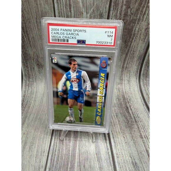 2004 PANINI SPORTS Carlos GARCIA MEGA CRACKS #114 RCD Espanyol La Liga PSA 7 - Picture 1 of 10